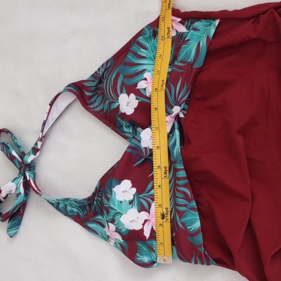 New Burgundy One Piece Size M - Picture 2 of 8